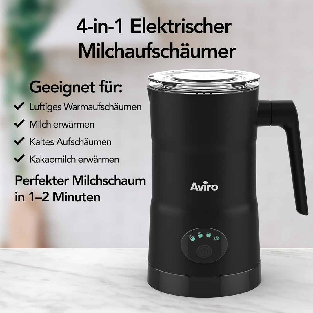 Brixy 4 in 1 Elektrischer Milchaufschäumer - 350 ml - Milchaufschäumer - Ausgiesser - Spülmaschinenf