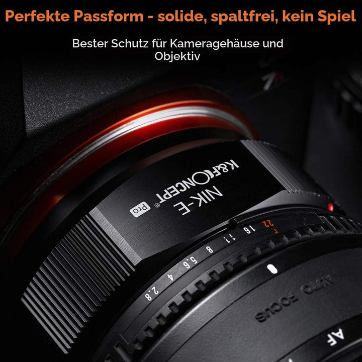 K&amp;F Concept M11105 Nikon NIK-NEX Hochpräziser Objektivadapter, Sekundäre Oxidation Adapter Ring, Son