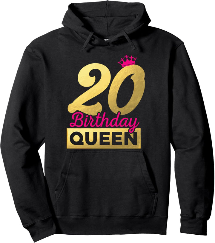 Geschenk zum 20. Geburtstag 2003 süsses Birthday Queen Krone Pullover Hoodie