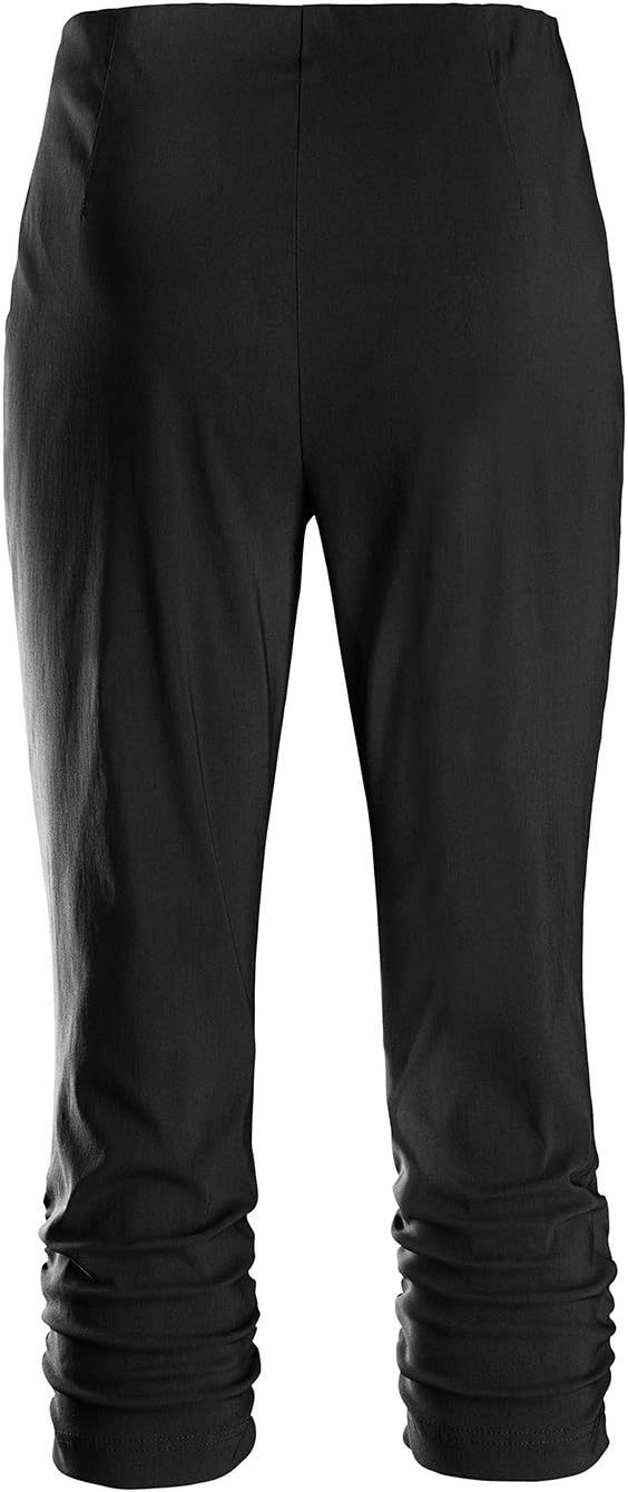 Stehmann Maria-530 Caprihose, Raffung unten am Bein 34 Schwarz, 34 Schwarz