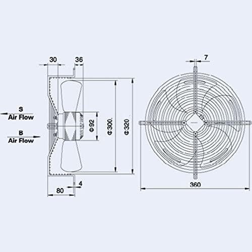Omnia components - 3s axialventilator ventilator drckend 250 / 300 / 350 / 400 / 450 mm 220v neue