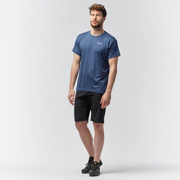 Salewa Herren Puez Melange Dry M S/S Tee Hemden & T-shirts 3XL Dark Denim Melange, 3XL Dark Denim Me