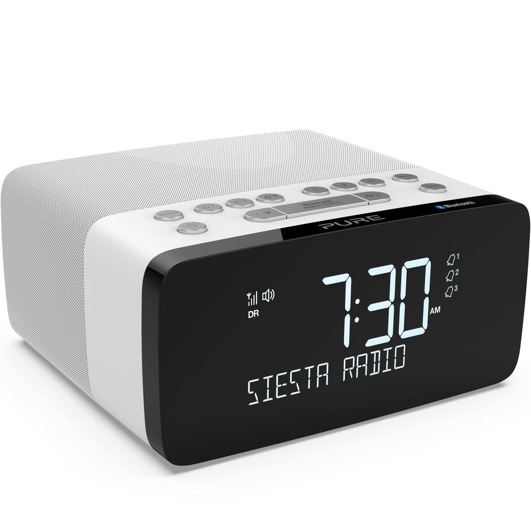 Pure Siesta Charge Bluetooth Radiowecker Digital mit Ladepad (DAB/DAB+ Digital- und UKW-Radiowecker,