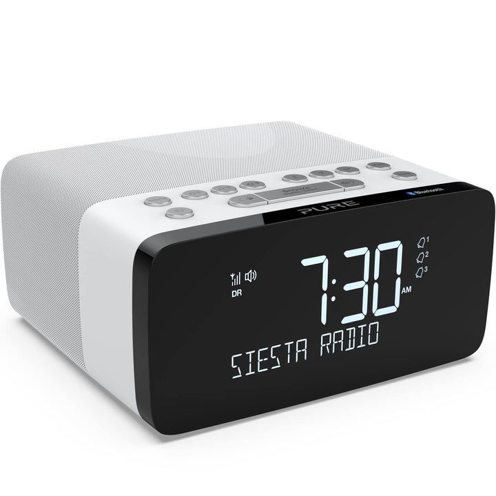 Pure Siesta Charge Bluetooth Radiowecker Digital mit Ladepad (DAB/DAB+ Digital- und UKW-Radiowecker,