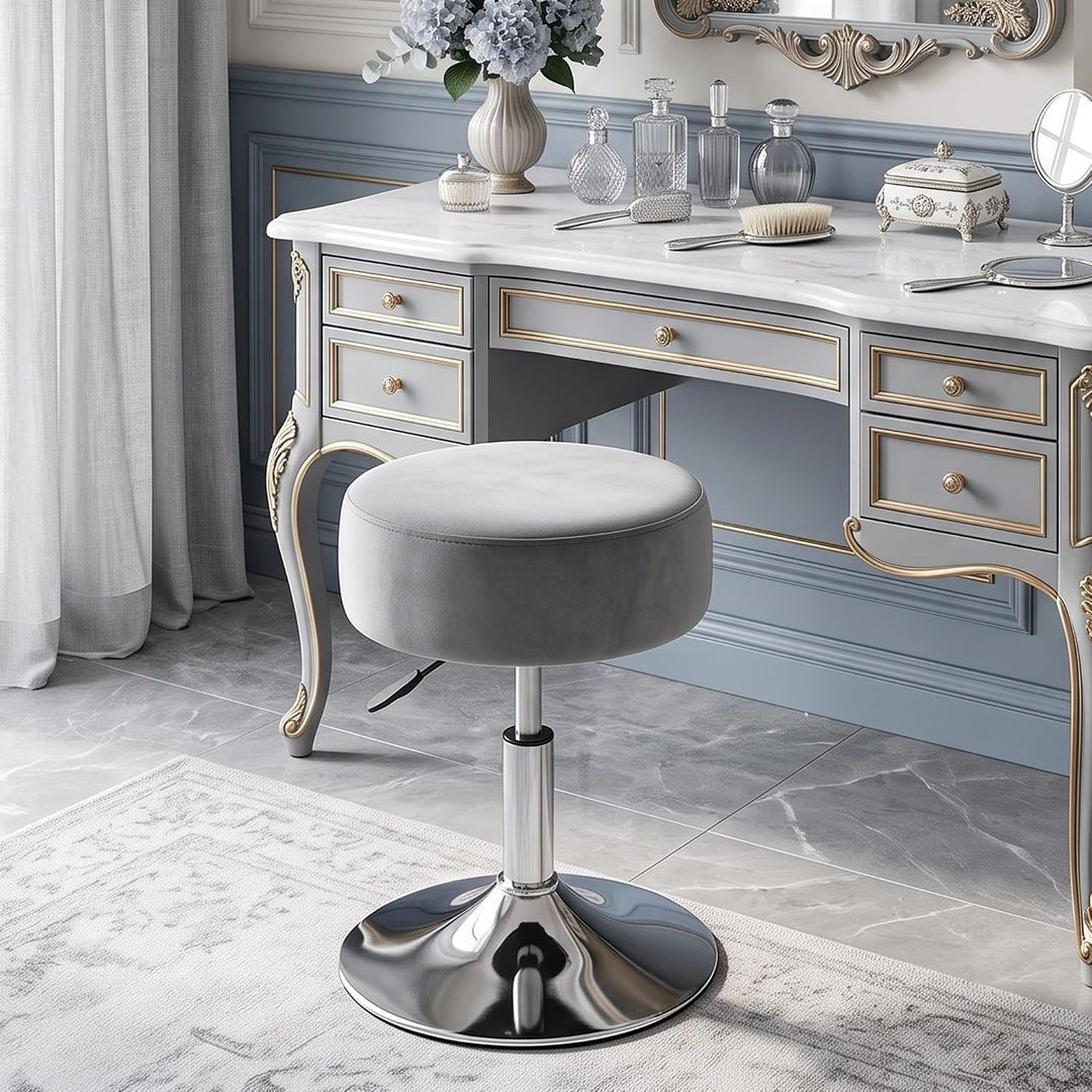 Drehhocker Sitzhocker Hocker RUND höhenverstellbar drehbar aus Kunstleder Farbauswahl Duhome 428S, F