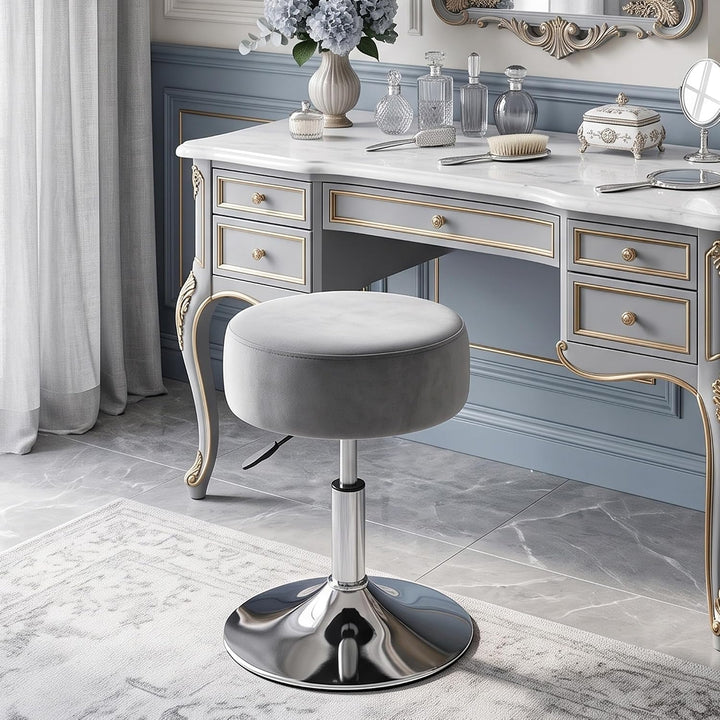 Drehhocker Sitzhocker Hocker RUND höhenverstellbar drehbar aus Kunstleder Farbauswahl Duhome 428S, F