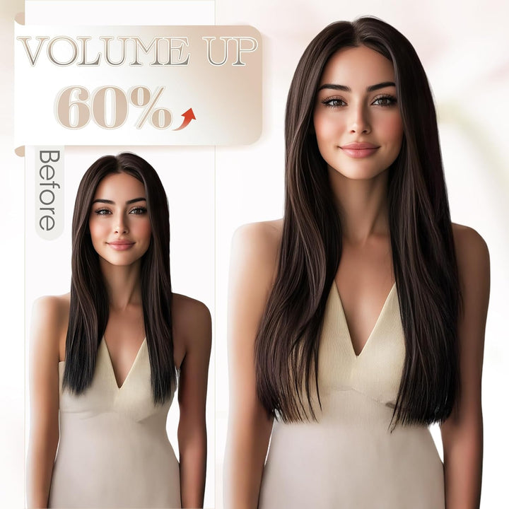 Elailite Echthaar Bonding Extensions #2 Dunkelbraun, 100 Strähnen U-Tip Haarverlängerung Keratin für