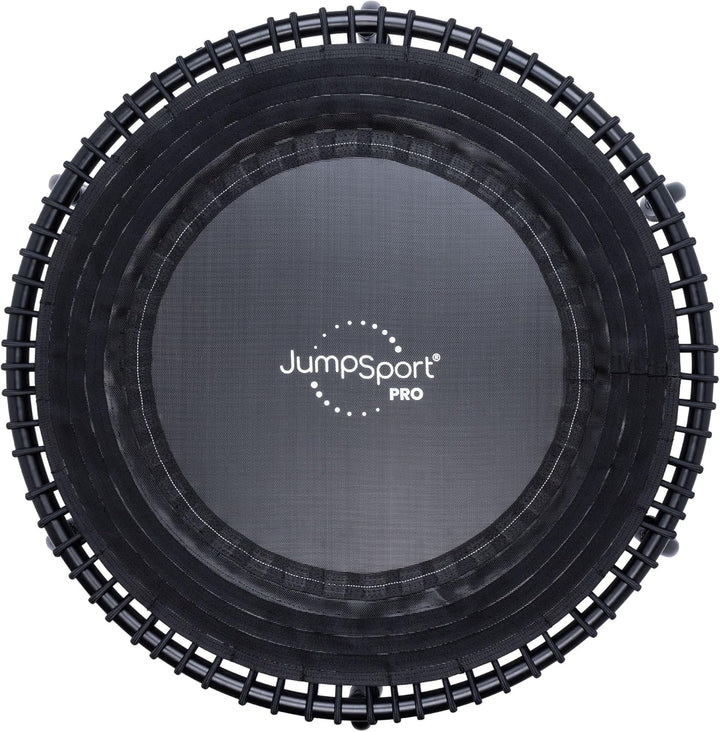 JumpSport Fitnesstrampolin, M350 PRO Premium Minitrampolin mit Einzelgummiseilen, Indoor Trampolin,