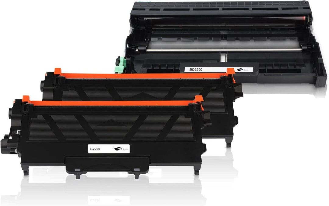 Mipuu 2X Toner &amp; 1x Trommel kompatibel zu Brother TN-2220 DR-2200 für DCP-7065dn Fax 2840 HL-2240d H