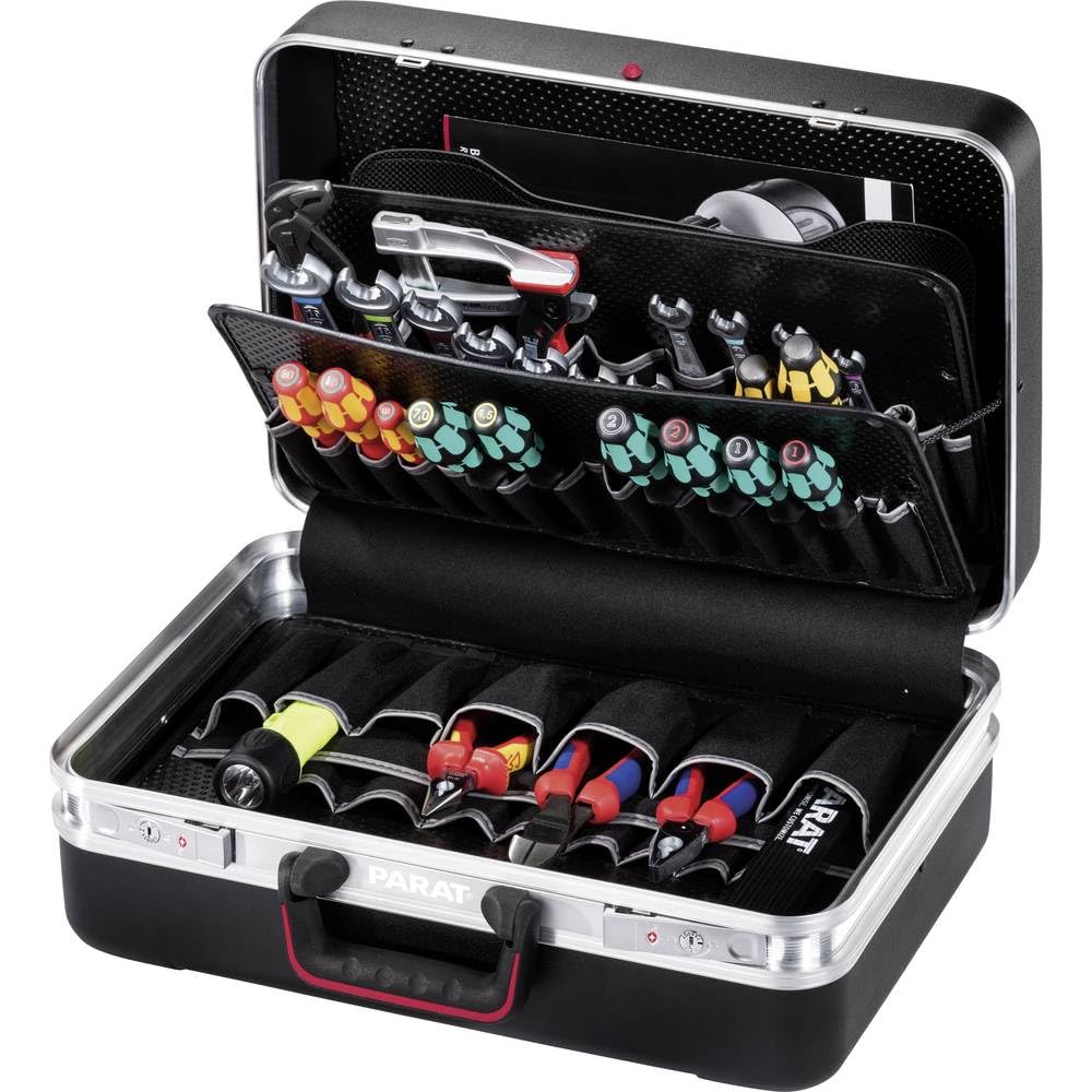 Parat Werkzeugkiste / Werkzeugbox CLASSIC Plus TSA Lock (Werkzeugkoffer, Dokumentenfach und Schloss,