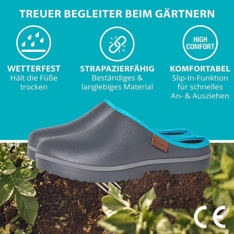 Gardena Gartenschuhe für Damen & Herren in den Grössen 36-46 I Unisex-Gartensandalen mit rutschfeste