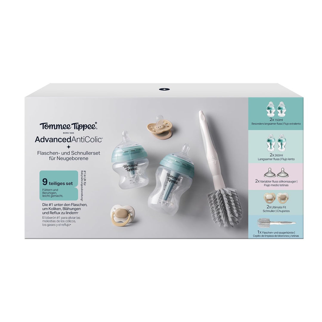 Tommee Tippee Anti-Kolik-Starterset für neugeborene Babys mit Kolik, 150-ml- und 260-ml-Babyflaschen