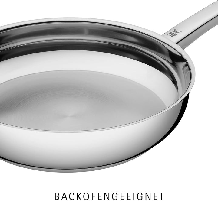 WMF Profi Edelstahlpfanne 20 cm, Bratpfanne Induktion, unbeschichtet, spülmaschinengeeignet, backofe