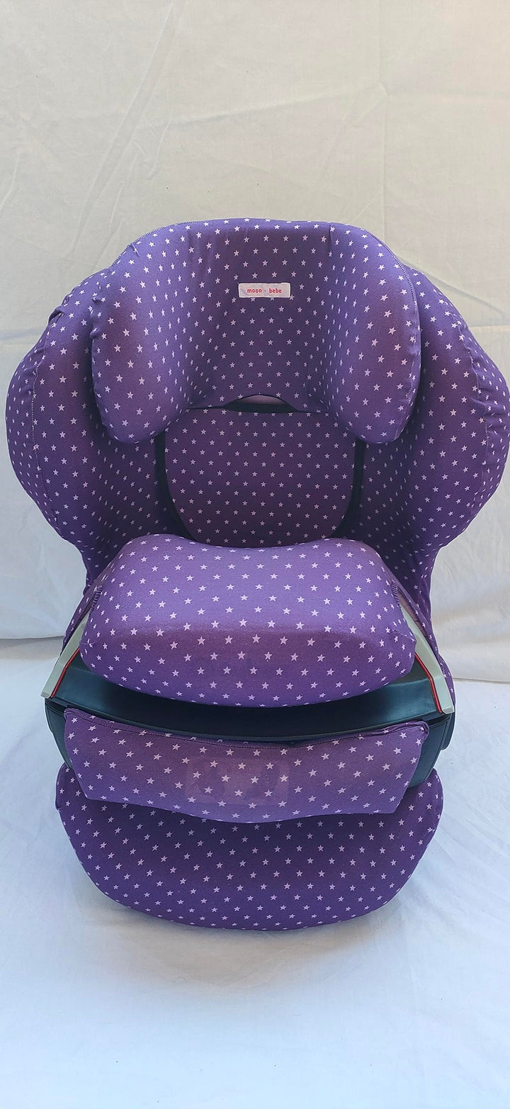 moon-bebe Bezug kompatibel mit Cybex Silver Juno 2-Fix Autositz (Lila), Lila