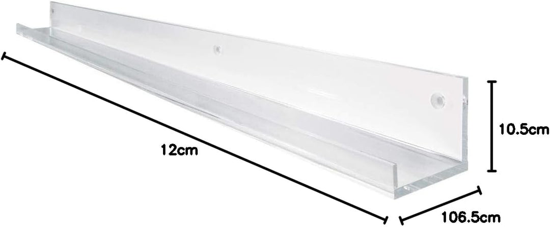 SIGEL GA110 Schmales Galerieboard / Regalboard / Ablageboard 100 cm, Acryl glasklar, 100 cm