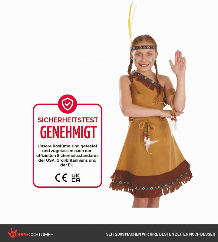 Fun Shack Indianer Kostüm Kinder, Indianer Kostüm Kinder Mädchen, Indianerkostüm Kinder Mädchen, Ind