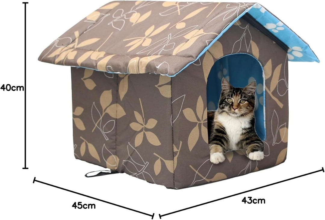 Katzenhaus Für Draussen Winterfest Wasserdicht Und Warm Faltbare Pet Tierheim Für Katzen Mit Abnehmb