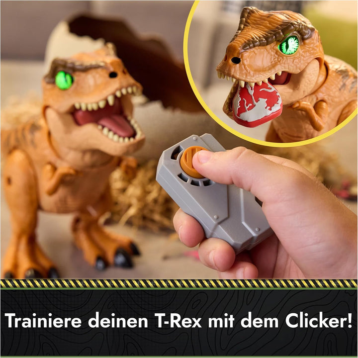 Primal Hatch, Jurassic World, Interaktiver T-Rex im Ei, 100+ Soundeffekte und Reaktionen, Spielzeug