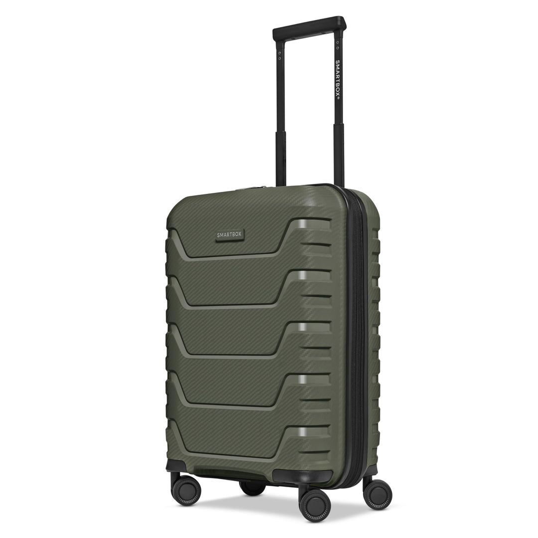 Smartbox Hartschalen Kabinen-Koffer | Kleiner Trolley 37 x 23 x 55 cm von 42 auf 48 Liter erweiterba