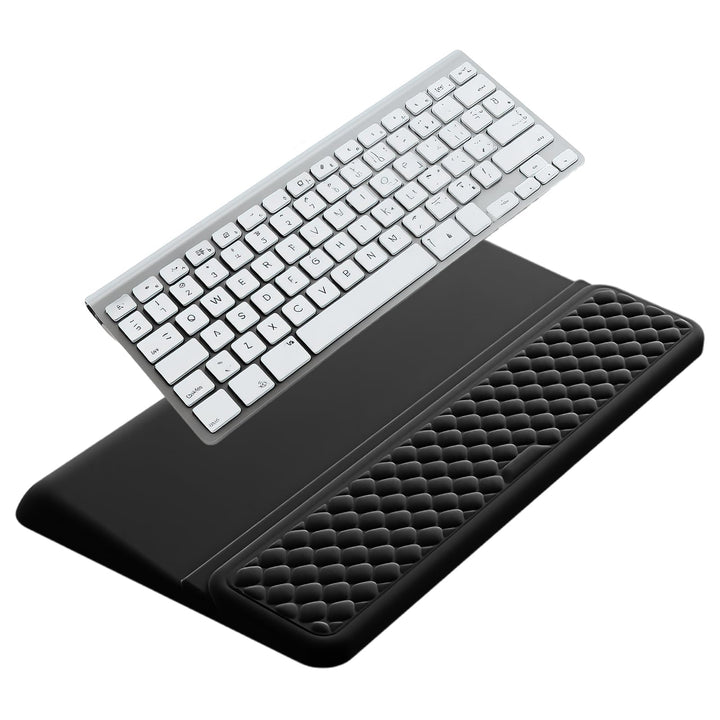 Ergonomische Handballenauflage Tastatur mit 15° Neigung &amp; Memory Schaum, Handgelenkauflage für Offic