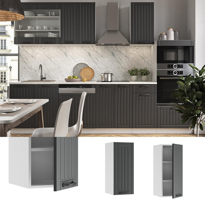 Vicco Hängeschrank Fame-Line, Anthrazit Landhaus, 30 cm, zur Kombination mit weiteren Modulen der Fa