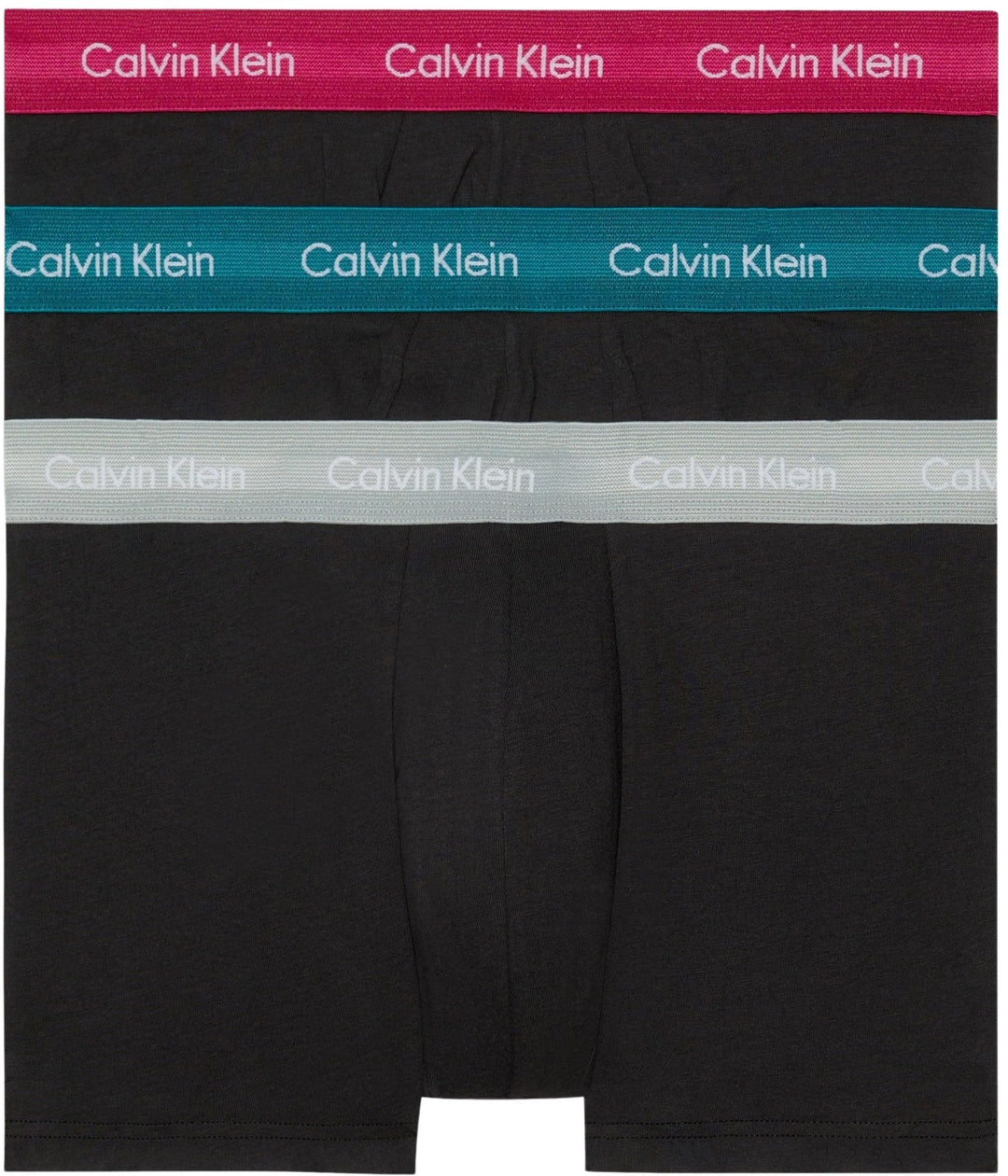 Calvin Klein Herren 3er Pack Boxershorts Low Rise Trunks Unterwäsche XS Black (B- Gry Htr, Chesapeak