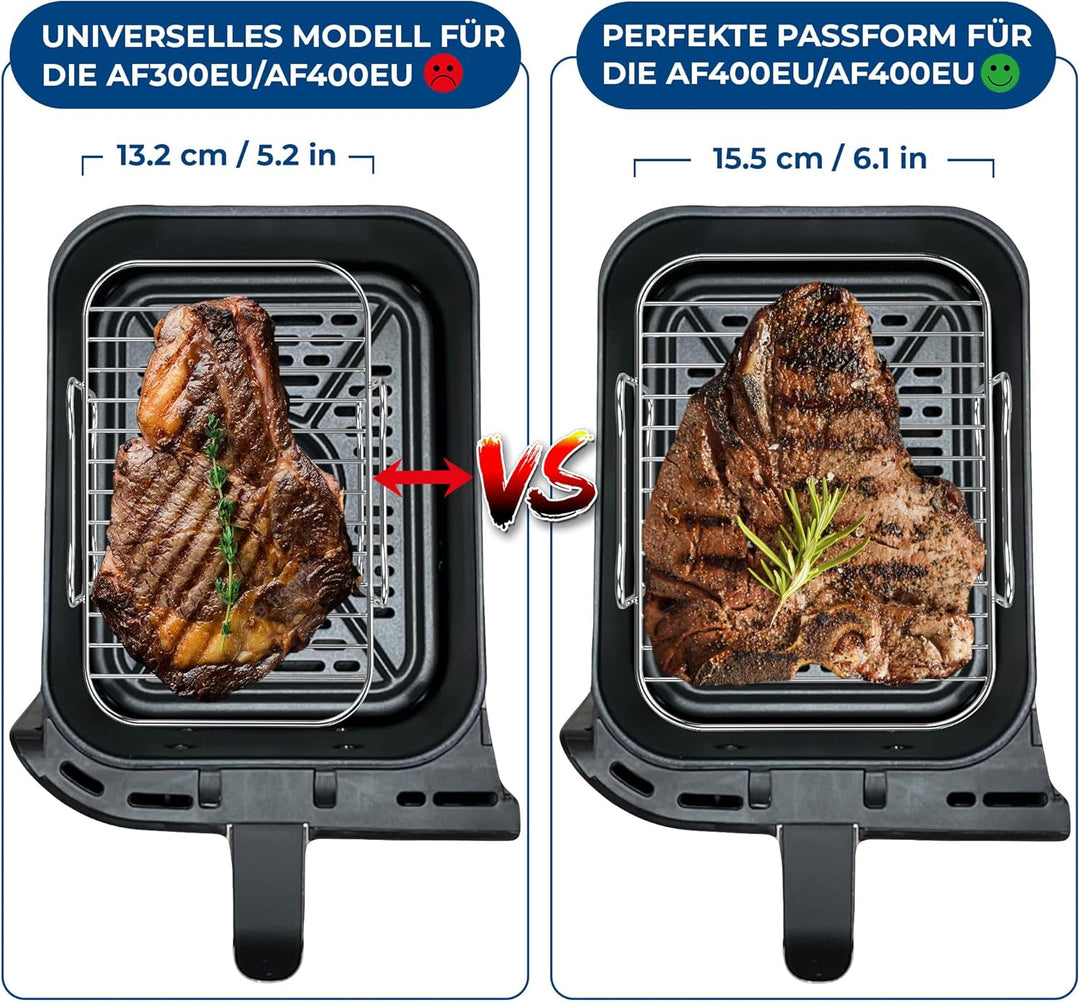 Ninja AF400EU Silikonform & Grillrost | BPA-FREI | Hochwertige Materialien | 2,5mm dicke Silikonform