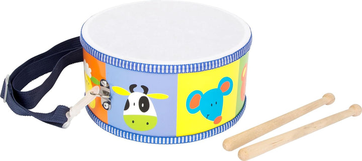 small foot Trommel mit Trommelstöcken aus Holz, mit verstellbarem Gurt, Musikinstrument für Kinder,