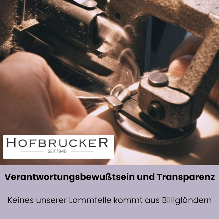 Hofbrucker Lammfell-Fusssack Eskimo für Babyschale, Kinderwagen, Buggy/Universeller Winterfusssack/F