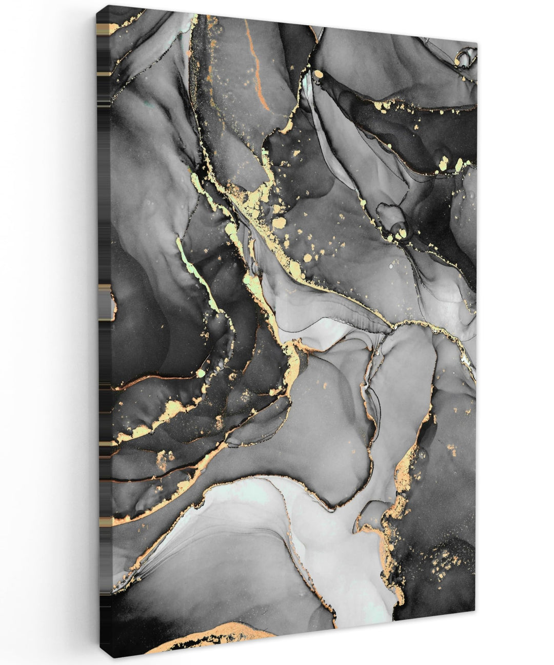MuchoWow© Wandbilder Klein 20x30 cm Mini Schlafzimmer Home Goldene Deko Wohnung Bild Wohnzimmer Foto