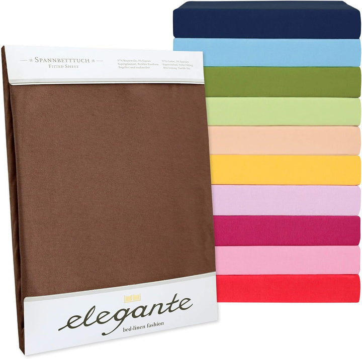 elegante Jersey Spannbettlaken Anthrazit 90x200 - 100x220 cm, Anthrazit 90x200 - 100x220 cm