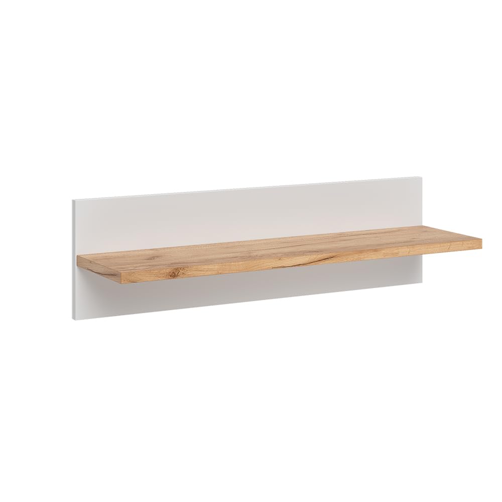 VitaliSpa Wandregal Kinderzimmer Malia, Weiss/Artisan, 70 x 20 cm, zur Wandbefestigung für Aufbewahr