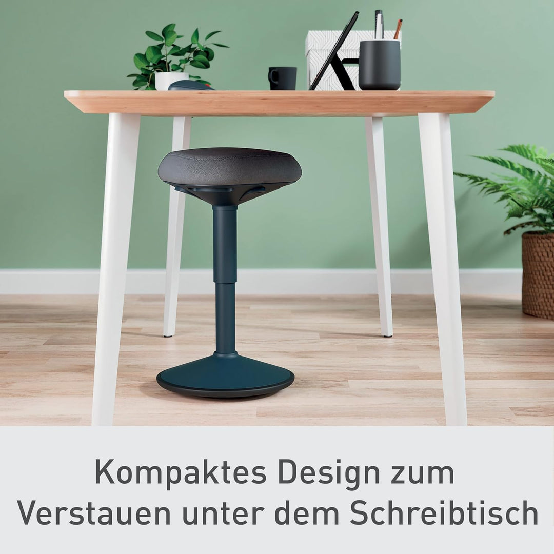 Leitz Ergo Active Sitzhocker mit Dual Density Foam Komfortsitz, Bürohocker höhenverstellbar von 47 b