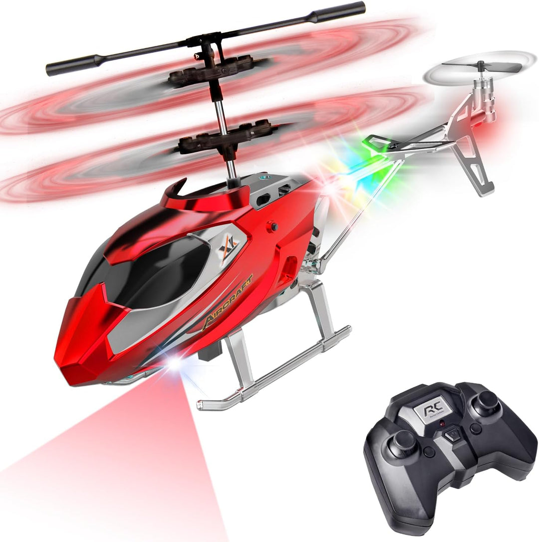TERRAMUS RC Hubschrauber- 2.4G Ferngesteuerter Hubschrauber Indoor RC Helikopter Spielzeug mit LED-L