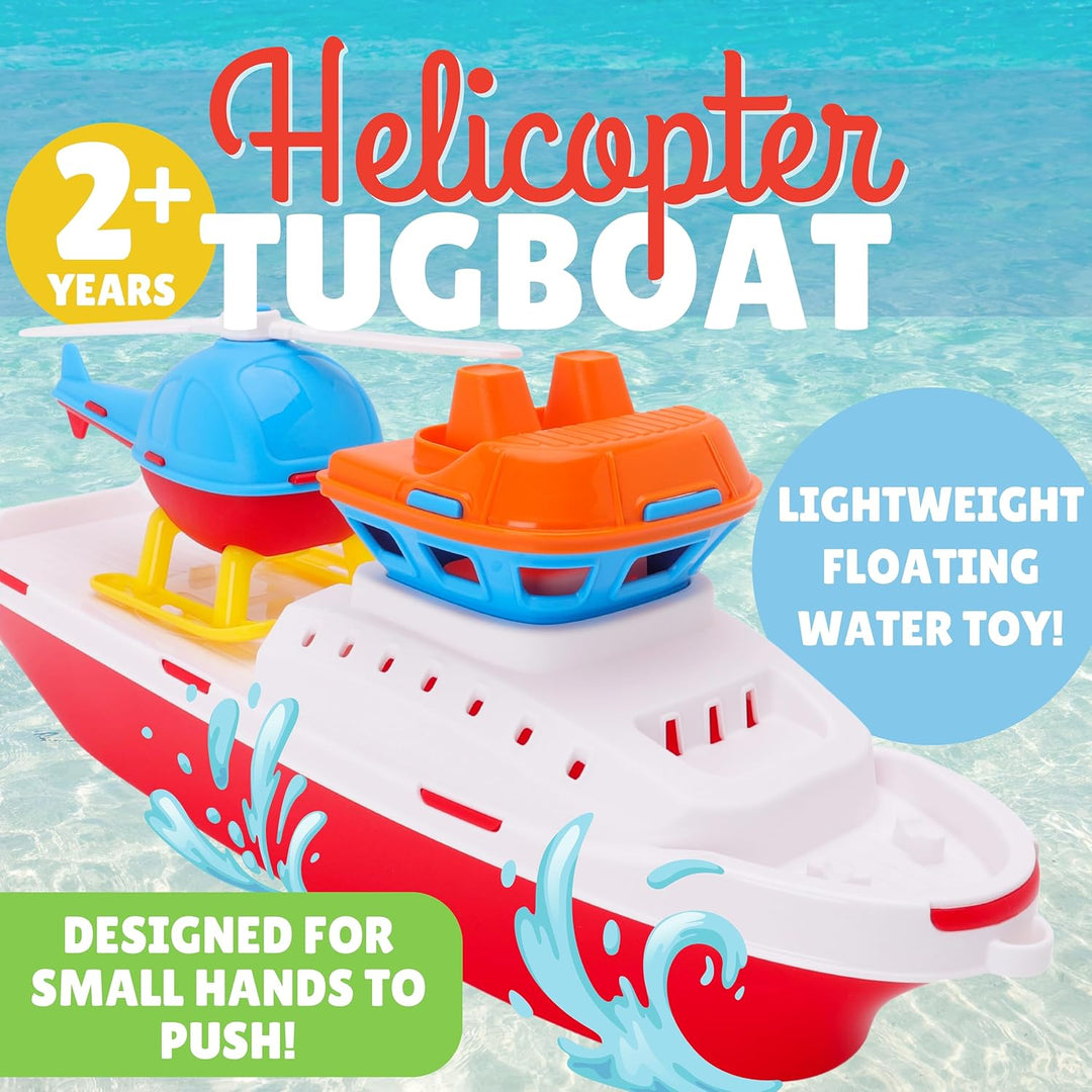 Toyland® 42 cm (17 Zoll) farbenfroher Hubschrauber-Schlepper mit Hubschrauber im Lieferumfang enthal