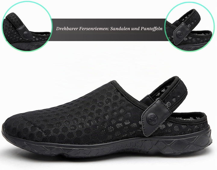 Unisex Clogs Hausschuhe Atmungsaktiv Mesh Pantoletten Sommer Beach Freizeit Schuhe rutschfest Weiche