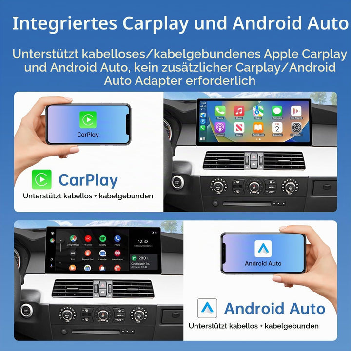 Road Top Autoradio 12,3 Zoll CarPlay Bildschirm für BMW 5er E60/E61 mit CCC | für BMW 5er E60/E61 mi