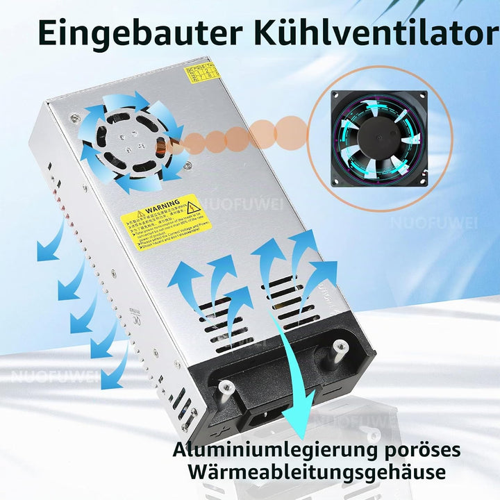 Upgrade Trafo DC 12V 40A 480W Netzteil Transformator Schalternetzteil 230V AC auf DC Netzteil 12Volt
