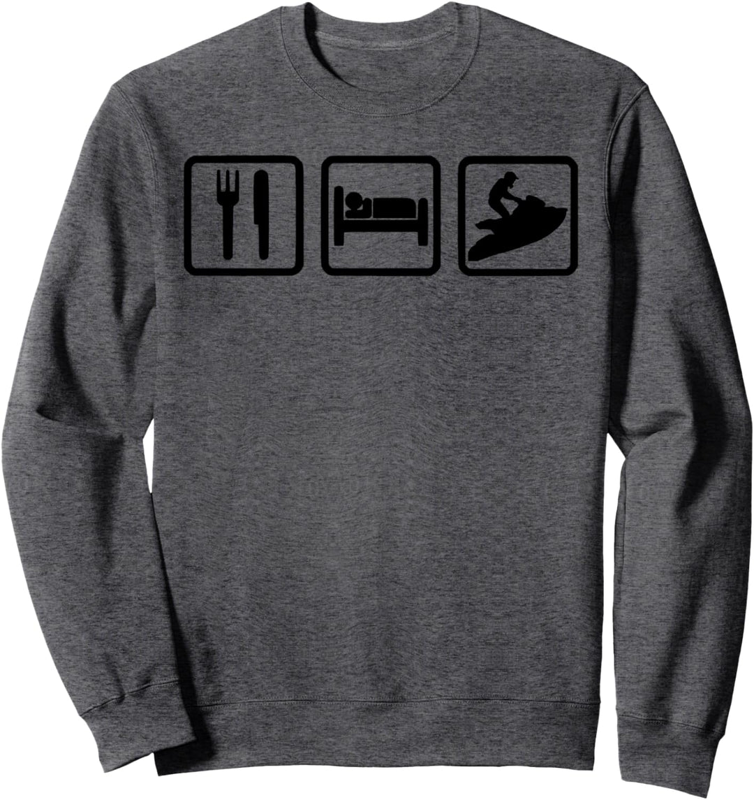 Eat Sleep Jetski Wassersport I love Jetski Geschenk Sweatshirt