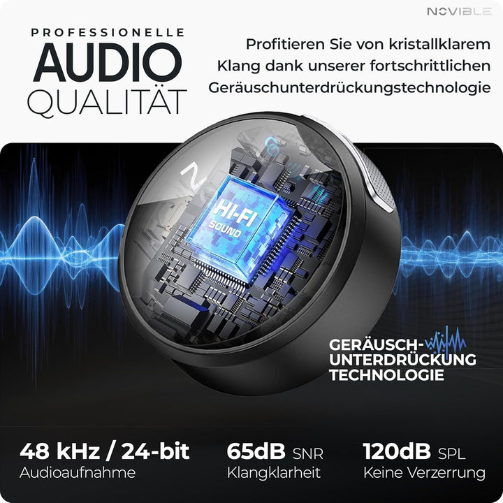 Kabelloses Lavalier Mikrofon für iPhone, Android, Kamera & PC - Kristallklarer Klang, Geräuschunterd