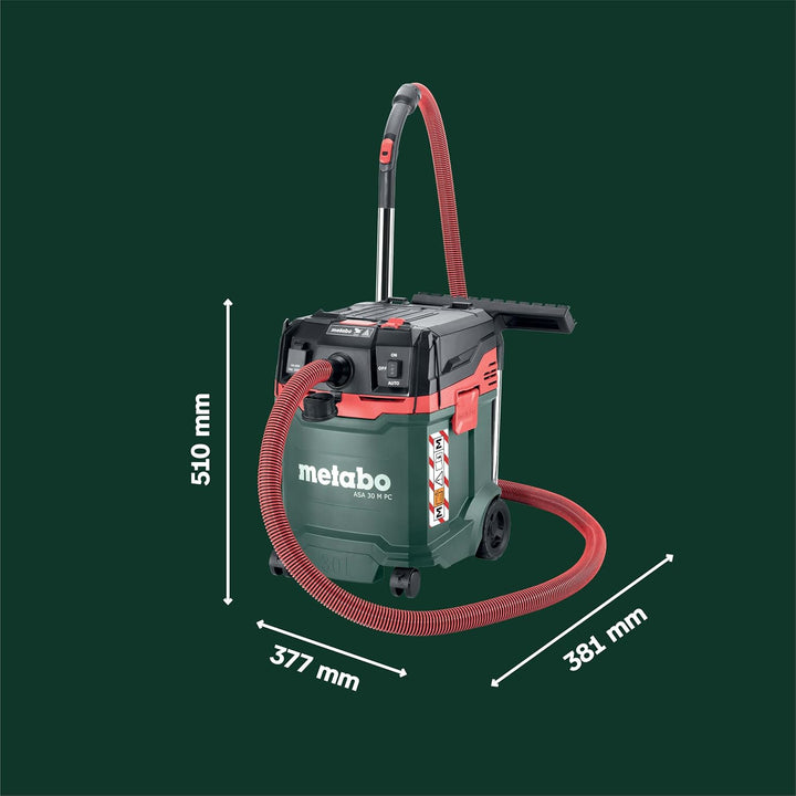Metabo ASA 30 M PC Allessauger – 602087000 – Nass-/Trockensauger mit integrierter Filterabreinigung
