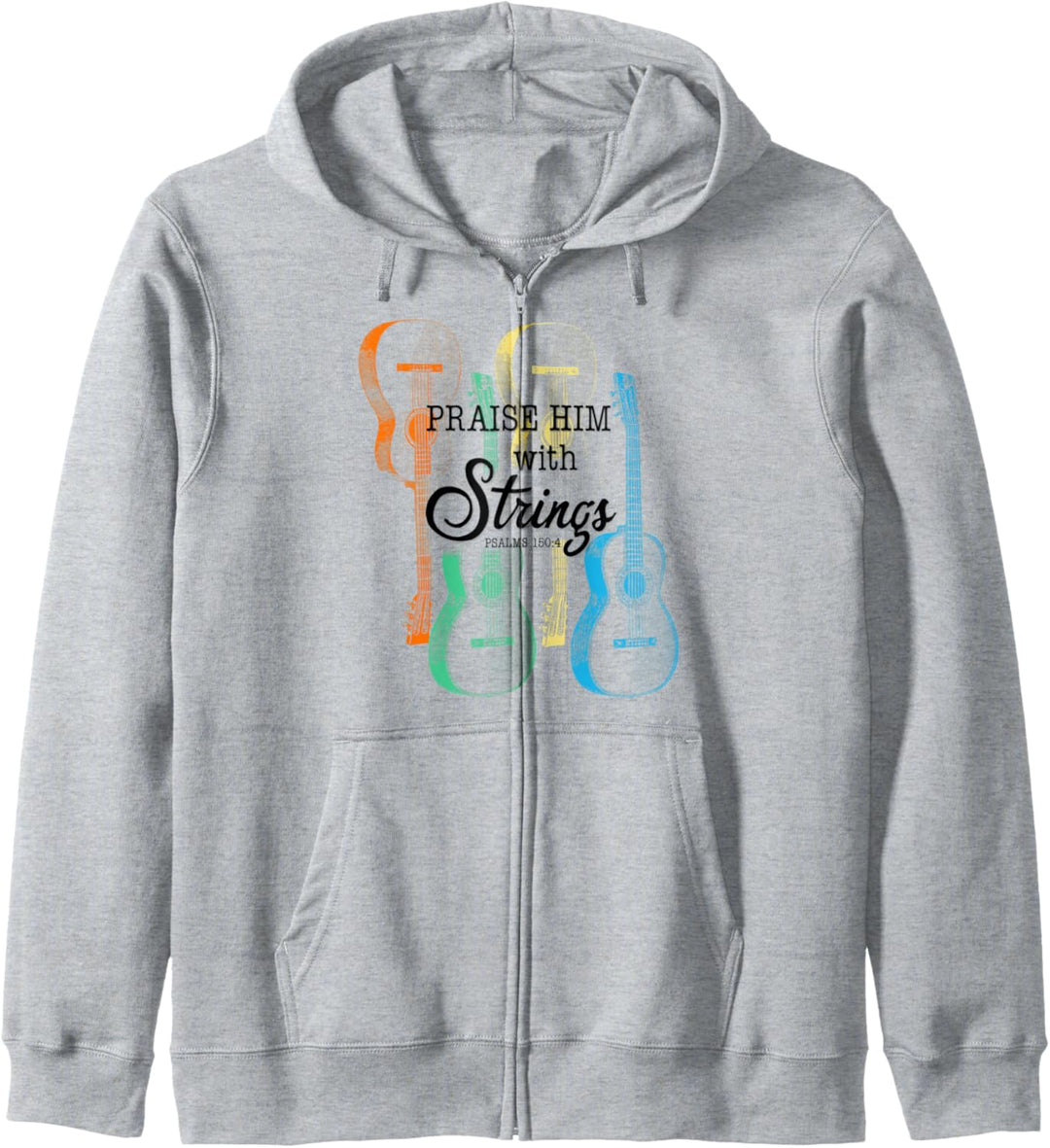 Guitar Praise Him With Strings Psalms 150 Kapuzenjacke