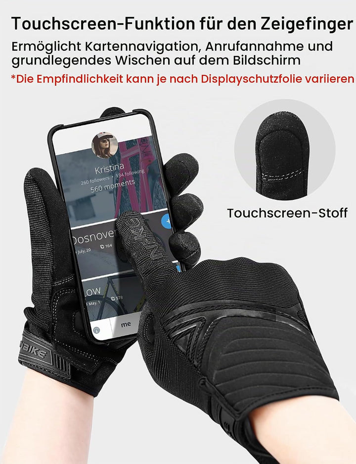 INBIKE Motorrad Handschuhe Motocross Sommer EUDE Foam Schutz Atmungsaktiv Touchscreen Motorradhandsc