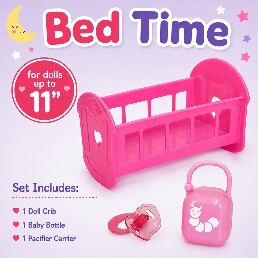 JC TOYS - Accessories 81453 Puppenzubehör, Farbset, 3 Stück, Rosa, 33 cm