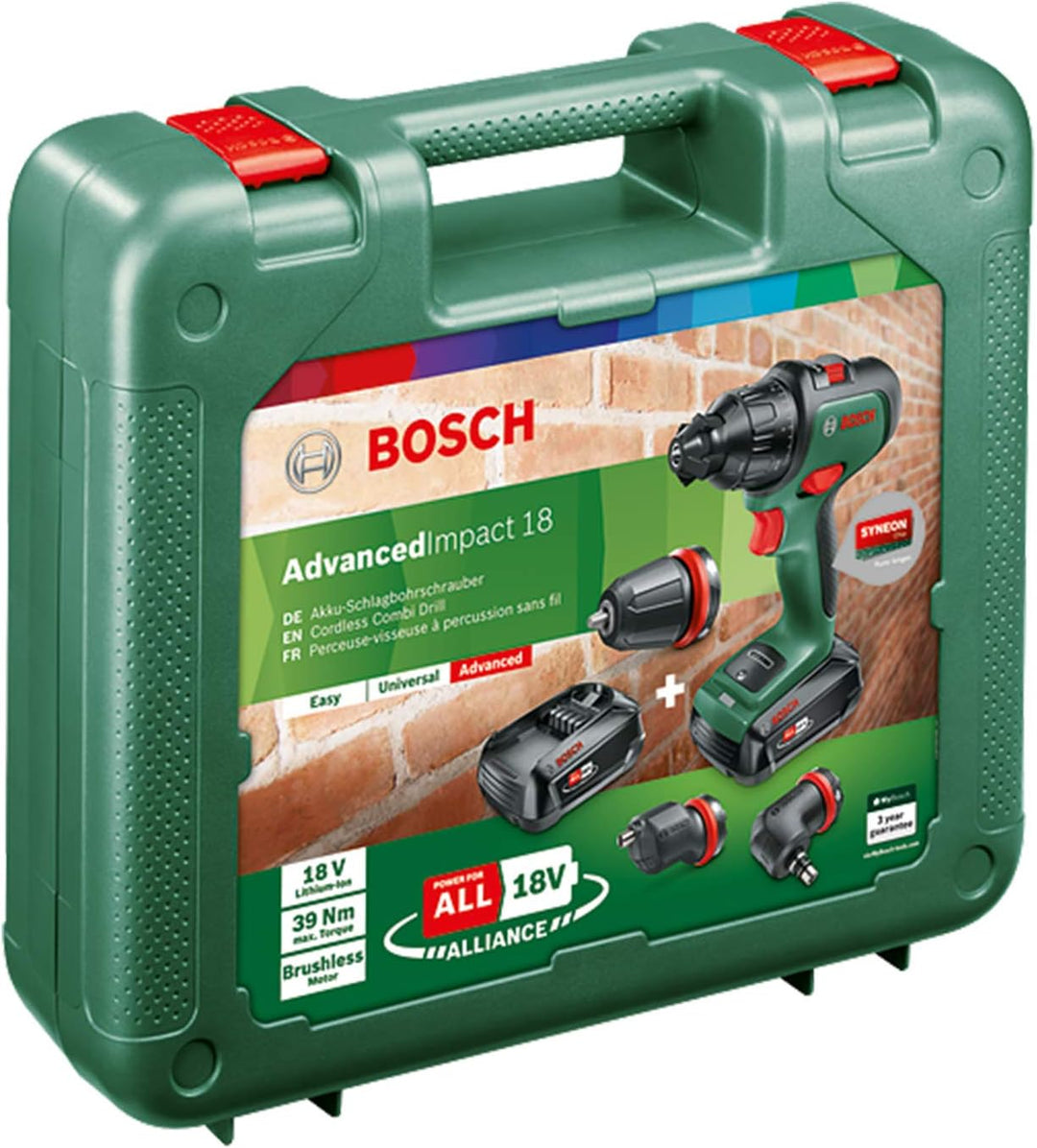Bosch Home and Garden Bosch Akku Schlagbohrmaschine AdvancedImpact 18 (2 Akkus, 18 Volt System, mit