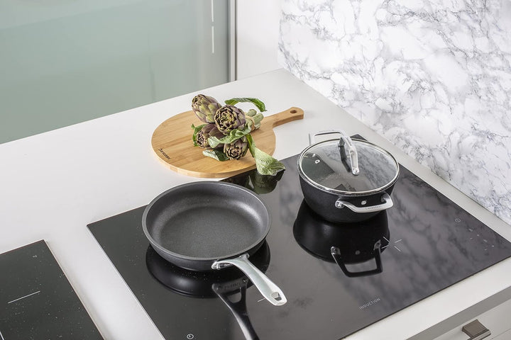 Barazzoni 85565612898 Black Titan Pro, Aluminium Wok 28 cm, Wok 28 cm