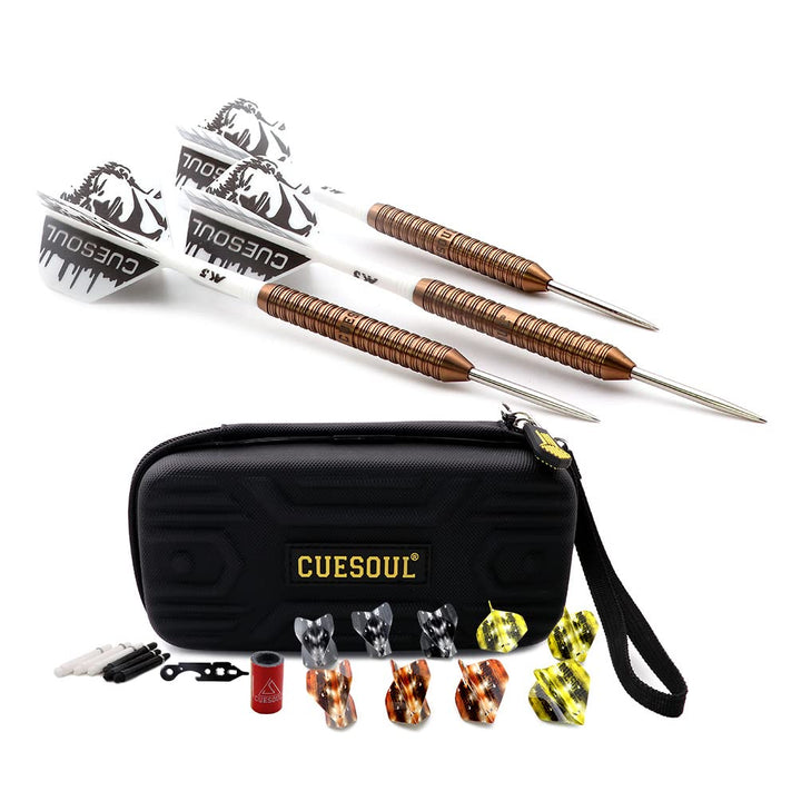 CUESOUL Big Beast 90% 26g/27g Steel Tip Tungsten Dart Set mit Dart Case 26g CSBB-90Y26K5, 26g CSBB-9