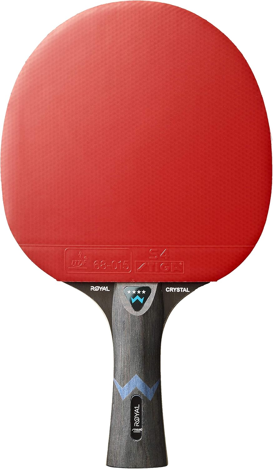 Stiga Royal 4-Star Table Tennis Ping Pong Bat, Black/Red Einzelbett, Einzelbett
