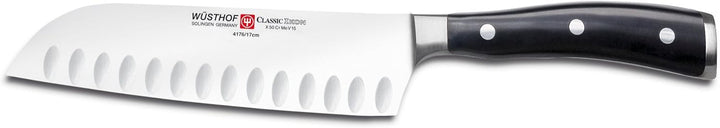 Wüsthof Santoku, Classic Ikon (4176-7), 17 cm Klingenlänge, mit Kullen, geschmiedeter Doppelkropf, r