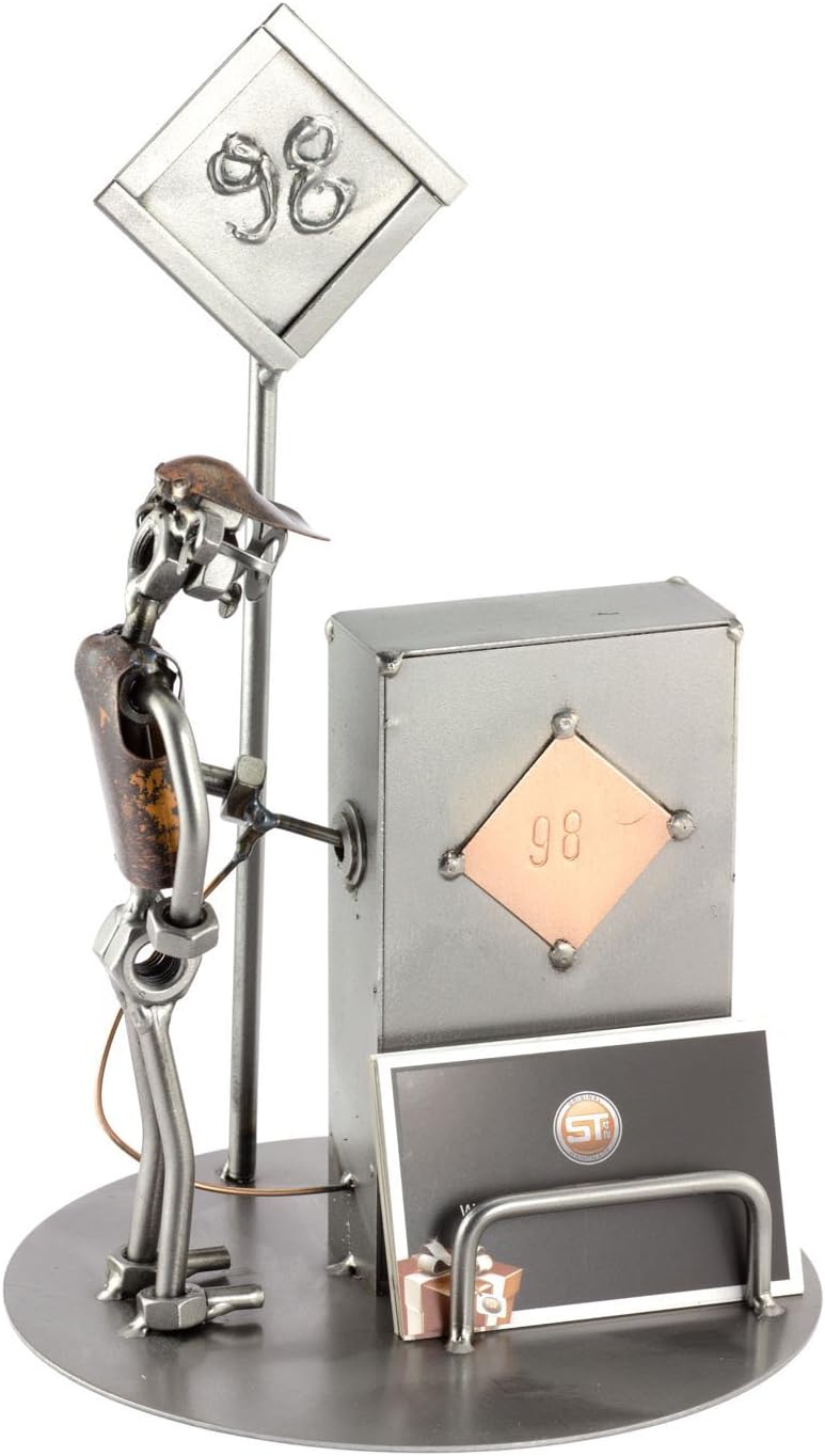 Steelman24 I Schraubenmännchen Tankstelle I Made in Germany I Handarbeit I Geschenkidee I Stahlfigur